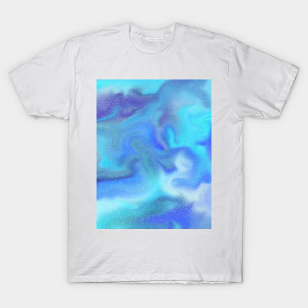 Blue Ocean  Cosmic Wave T-Shirt by Lobinha